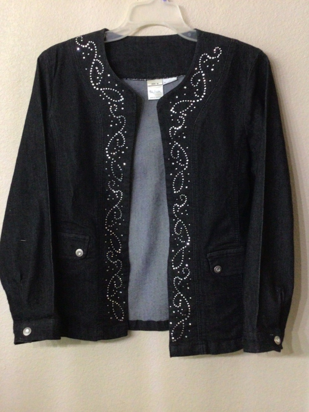 Blair blinged out  denim jacket. Size medium. Excellent shape.